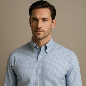 Brooks Brothers Regent Blue & White Check Dress Shirt – Size 16 ½ - 34